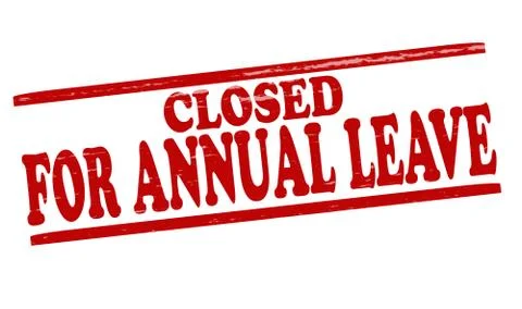 Closed for annual leave Stock Illustration