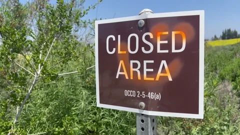 Closed Area Sign Stock Footage 239756308