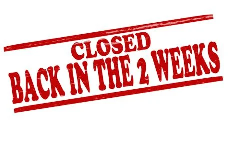 Closed back in the two weeks Stock Illustration