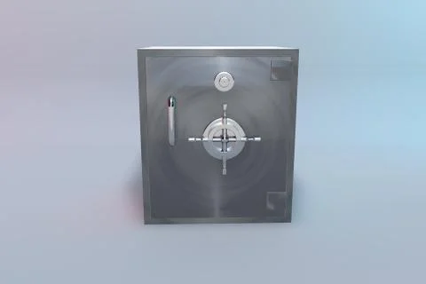 Closed bank safe Иллюстрация