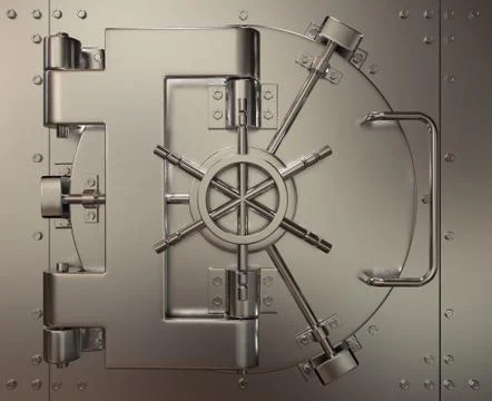 Closed bank vault Stock Illustration