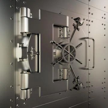 Closed bank vault Stock Illustration