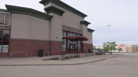Closed bankrupt stores and small businesses in COVID 19 lockdown pandemic Video stock 154780726