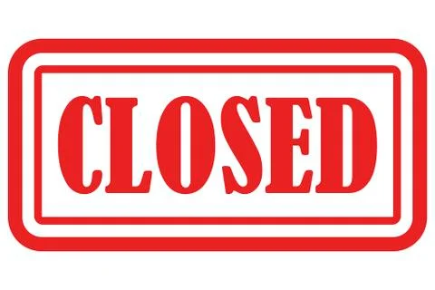 Closed banner Stock Illustration