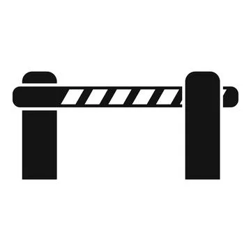 Closed barrier gate icon representing access control and security 스톡 일러스트