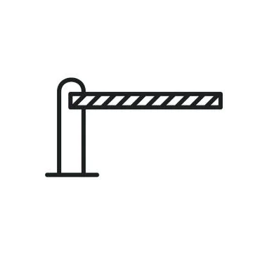 Closed barrier line icon, vector illustration Stock Illustration