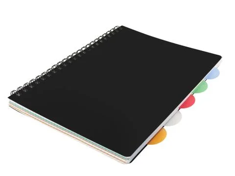 Closed black notepad notebook Stock Photos