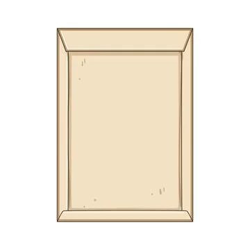 Closed blank paper envelope for sending mail message Illustrazione stock