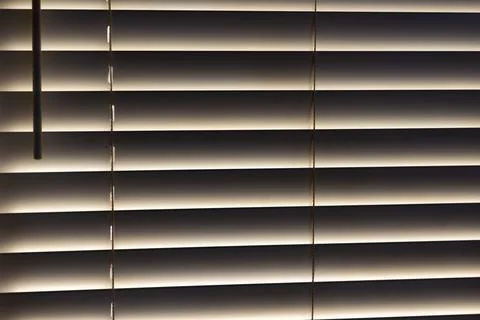 Closed blinds from inside. Stock Photos