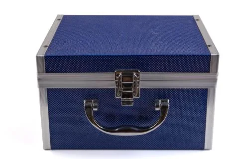 Closed blue box Stock Photos