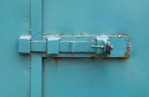 Closed Blue Door Stock Photos