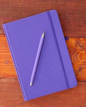 Closed Blue Notebook Stock Photos