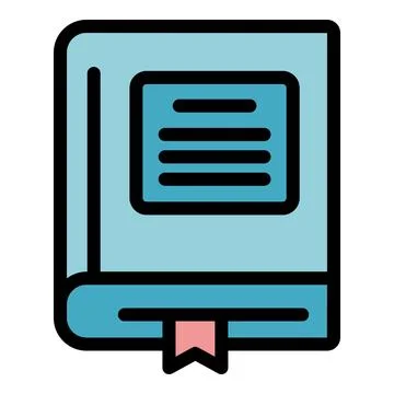 Closed book with bookmark and text lines representing knowledge and learning Illustrazione stock