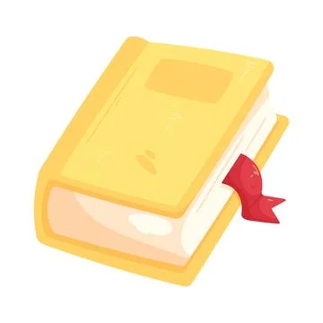 Closed book with bookmark Stock Illustration