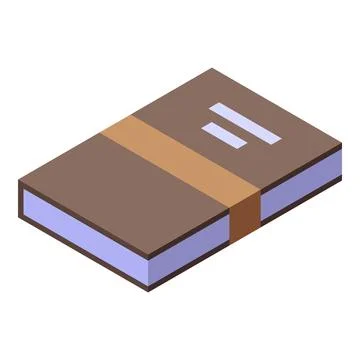 Closed book with bookmark isometric icon vector illustration Stock Illustration