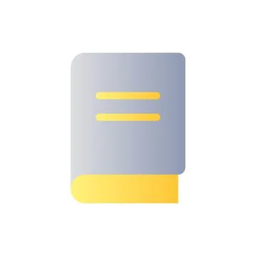 Closed book flat gradient two-color ui icon 스톡 일러스트