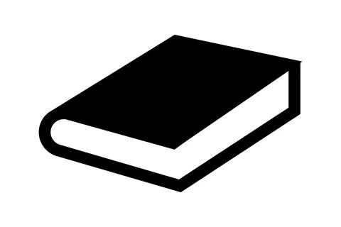 Closed Book Glyph Icon Vector Stock Illustration