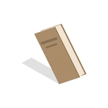 Closed book icon, isometric 3d style Illustrazione stock