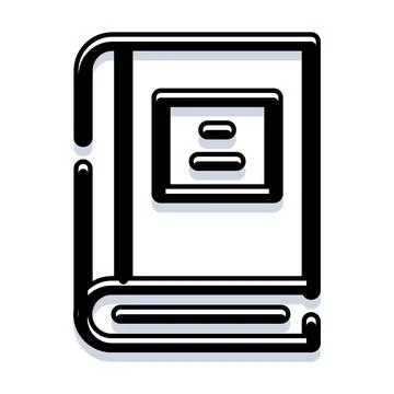 Closed book icon on white background Stock Illustration