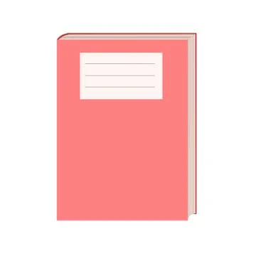 A closed book isolated on a white background. Vector flat textbook illustration Stock Illustration