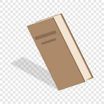 Closed book isometric icon Illustrazione stock