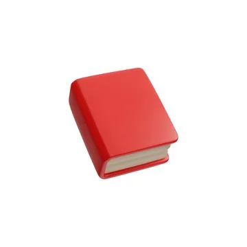 Closed book or textbook 3d icon realistic vector illustration isolated on white. イラスト素材