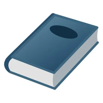 Closed Book for School or Library. Vector Illustration of a School Textbook.. Stock Illustration
