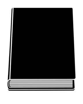 Closed book silhouette - vector image for a logo, icon, or stencil. Closed book Stock Illustration