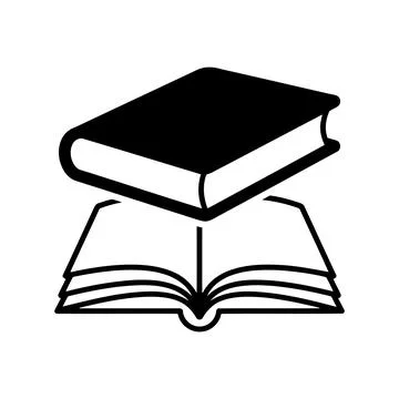 Closed book stacking on open book icon Vector Stock Illustration