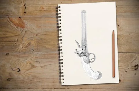 Closed book on table Stock Photos