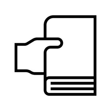 Closed book vector illustration, line style icon Stock Illustration