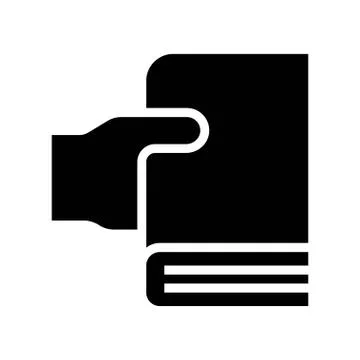 Closed book vector illustration, solid style icon 스톡 일러스트