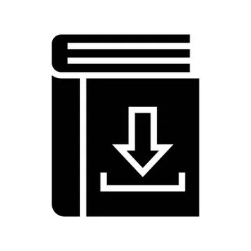 Closed book vector illustration, solid style icon Stockillustratie