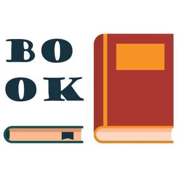 Closed book on white isolated backdrop Stock Illustration