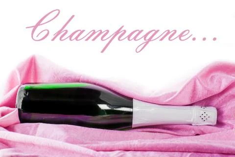 Closed bottle of champagne Stock Illustration