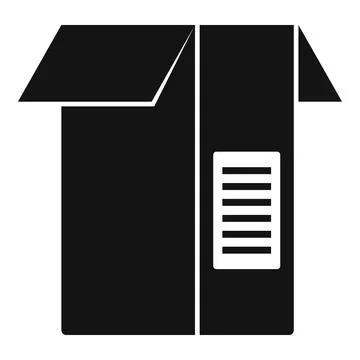 Closed box icon simple . Storage box イラスト素材