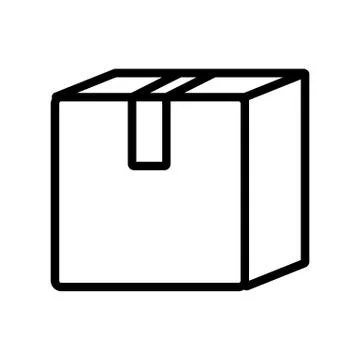 Closed box icon vector. Isolated contour symbol illustration 库存插图