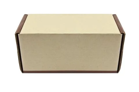 Closed box on white background, clipping path inside Stock Photos