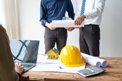 Closed up of brain storm creative thinking business project meeting discussing Stock Photos