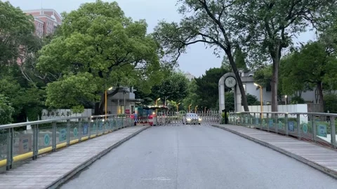 The closed bridge deck in Shanghai under lockdown Stock Footage 197409882