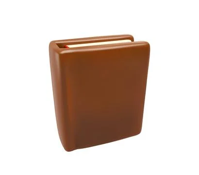 Closed Brown Book vector 3d Icon Stock Illustration
