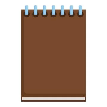 Closed brown notepad with blank pages for taking notes Stock Illustration