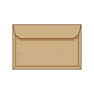 Closed brown paper envelope mail communication concept イラスト素材