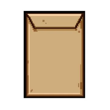 Closed brown paper envelope postal mail message Illustration