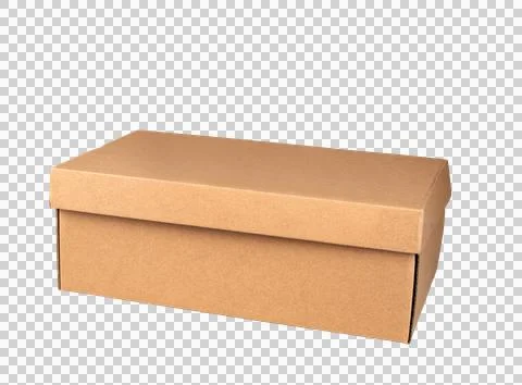 Closed brown post packaging isolated on white Stock Photos