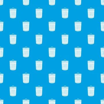 Closed bucket pattern seamless blue Stockillustratie