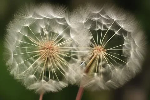 Closed Bud of a dandelion. Dandelion white flowers. IA technology Stock Illustration