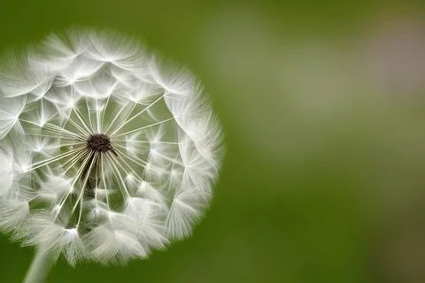 Closed Bud of a dandelion. Dandelion white flowers. IA technology Stock Illustration