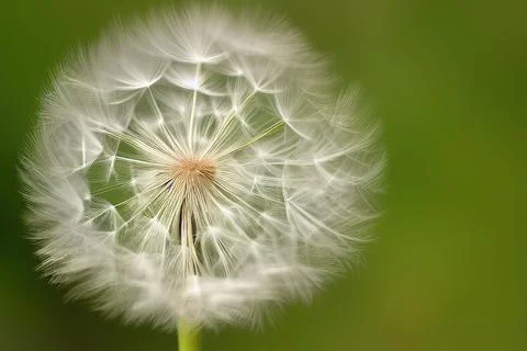 Closed Bud of a dandelion. Dandelion white flowers. IA technology Stock Illustration
