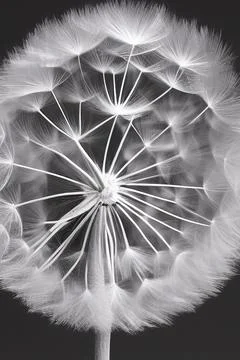 Closed Bud of a dandelion. Dandelion white flowers. IA technology Stock Illustration
